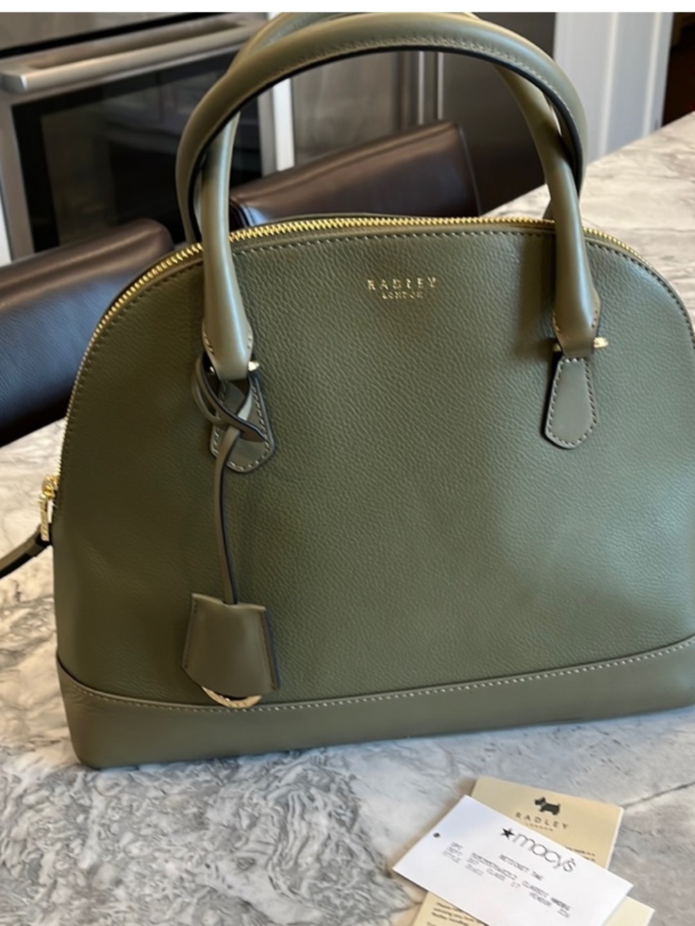 NWOT RADLEY LONDON Olive Green Leather Bag with Long Strap